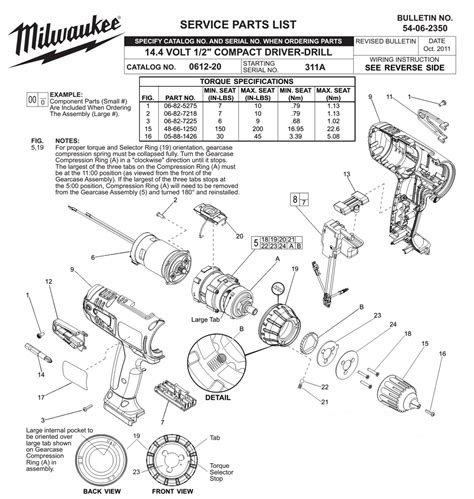 Buy Milwaukee 0612-20-(311A) 14.4 volt 1/2" compact Replacement Tool ...