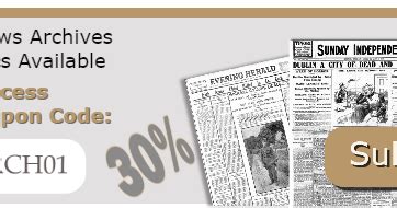 The GENES Blog: Irish Newspaper Archive subscription discount offers