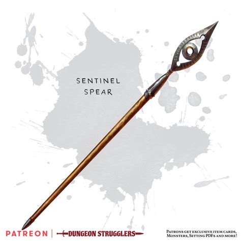 [OC][ART] Sentinel Spear | Weapon (spear) - {Dungeon Strugglers} : r/DnD