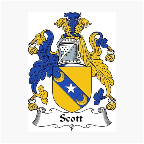 "Scott Coat of Arms / Scott Family Crest" Photographic Print by ...