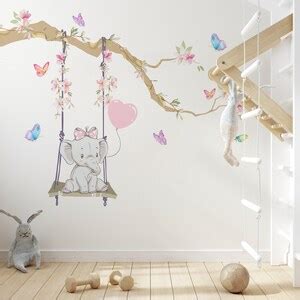 Elephant Kids Nursery Wallpaper Kids Wallpaper Peel and - Etsy