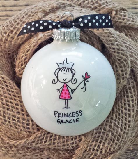 Princess Personalized Ornament Princess by HappyYouHappyMe on Etsy