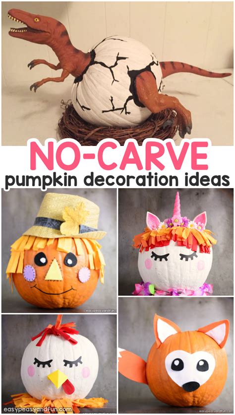 Amazing Pumpkin Painting Ideas & Other No Carve Pumpkin Decorating Ideas - Easy Peasy and Fun