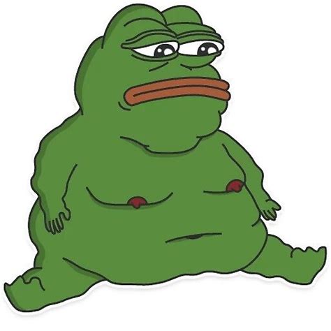 "Pepe Fat Emote Sticker" by BillNyeIsDope | Redbubble