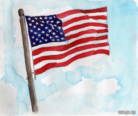 United States Flag Drawing at GetDrawings | Free download