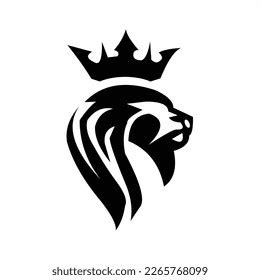 Lion Crown Vector Logo Design Stock Vector (Royalty Free) 2265768099 | Shutterstock