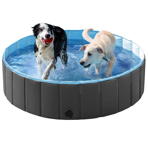 Yaheetech Dog Pet Bath Pool Foldable Hard Plastic Doggie Duck Swimming Pool Collapsible PVC ...