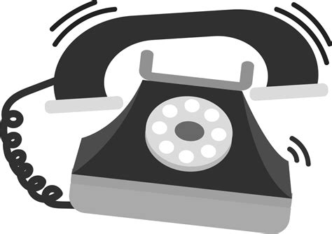 ringing old classic black phone illustration 19805678 PNG