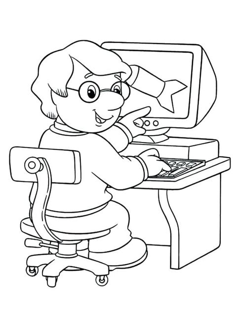 Kindergarten Computer Parts Coloring Pages - Coloring Pages Ideas