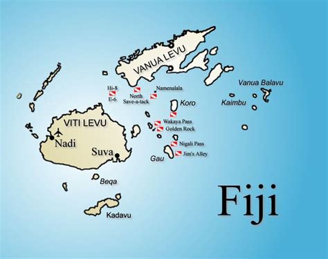 Islas Fiji Mapa | Islas fiji, Islas fiyi, Islas