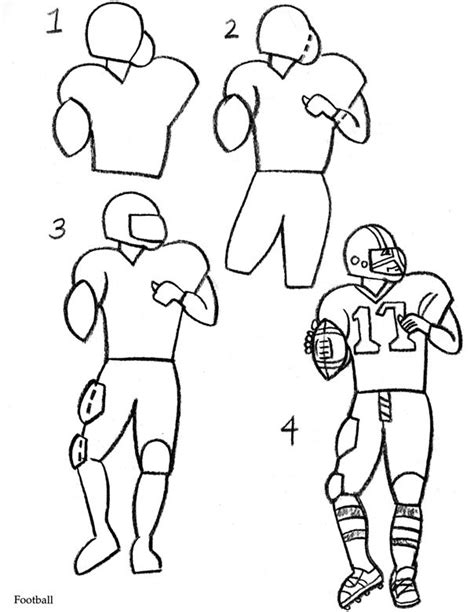 Football Player Drawing Easy