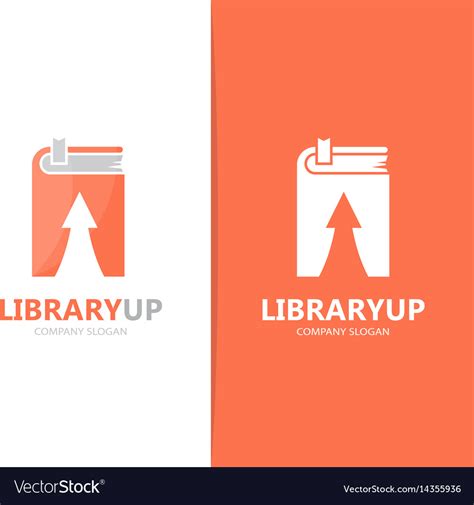 Book and arrow up logo combination Royalty Free Vector Image