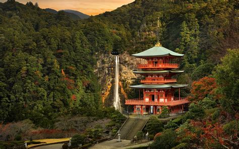 nature, Landscape, Trees, Forest, Clouds, Water, Japan, Building ...