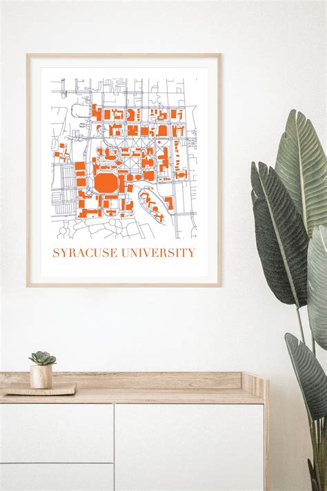 Syracuse University Campus Map, Syracuse University Merch, Syracuse ...