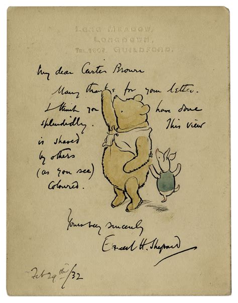 Sell Your E.H. Ernest Shepard Winnie the Pooh Drawings Sketches