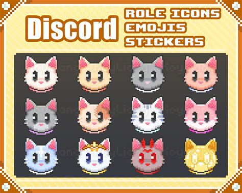 Cat Emoji in Cute Pixel Style for Discord Server 8bit Kitty - Etsy