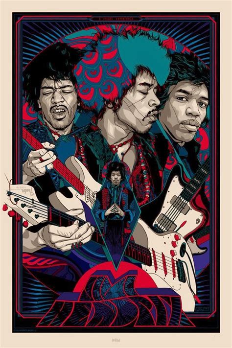 Jimi Hendrix Print by Tyler Stout - Missed Prints