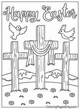 Religious Easter Cross Coloring Pages sketch template