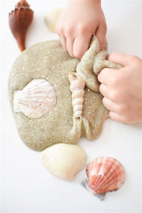 DIY Beach Sand Slime - The Mama Notes