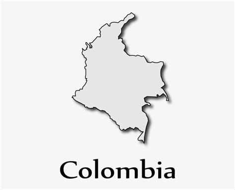 Colombian Flag Coloring Page - Outline Map Of Colombia South America Transparent PNG - 411x614 ...