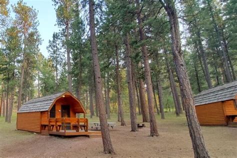 Inside Blue Bell campground camping cabins in Custer State Park ⛰ South Dakota travel blog ...