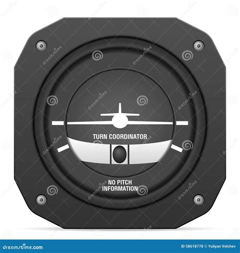 Flight Instrument Turn Coordinator Stock Vector - Illustration of coordinator, dashboard: 58618778