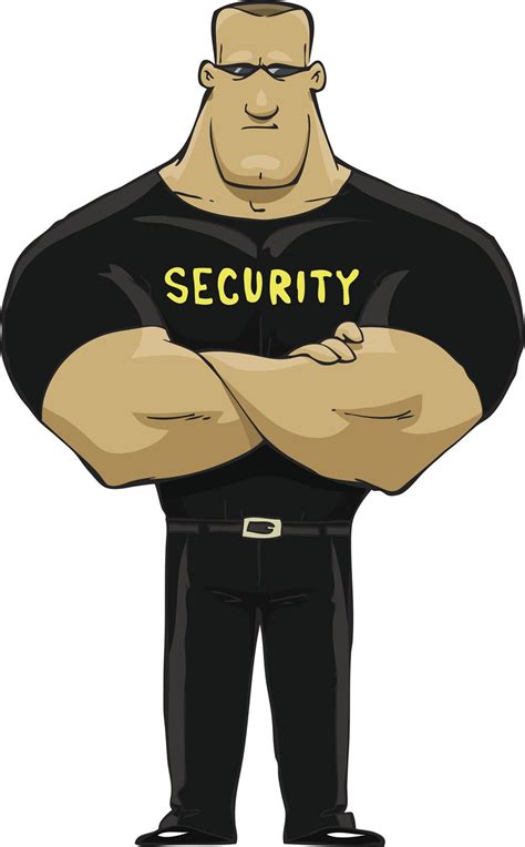 Sleeping Security Guard Cartoon for Info | TECHNOLOGY and INFORMATION