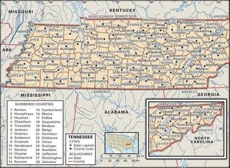 Printable Map Of Tn Counties