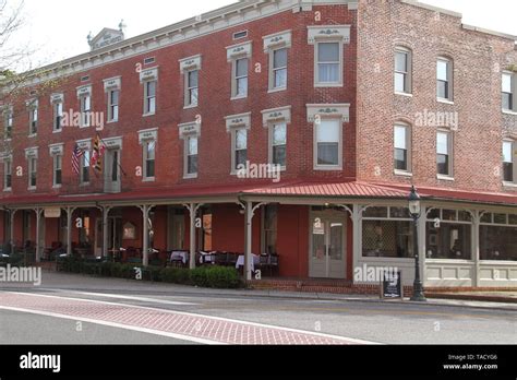 The historical Atlantic Hotel in downtown Berlin, MD, USA Stock Photo ...