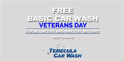 Free Car Washes for Veterans | Temecula Car Wash