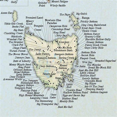 These are real names of places in tasmania | Tasmania, Funny place ...