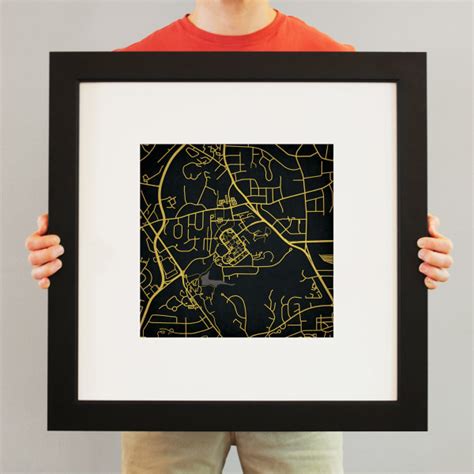 Wake Forest University Campus Map Art - City Prints