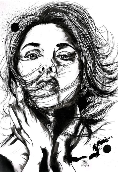 Kate Winslet - Ink Portrait 2 by DarkButSoLovely on DeviantArt