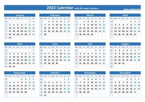 New 2022 Calendar Week Numbers Photos Ptuklt - Plant Calendar 2022