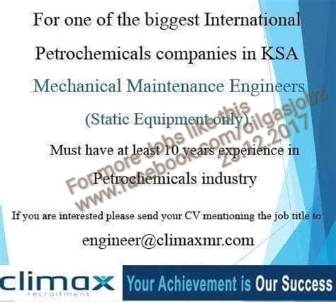 Mechanical Maintenance Engineer