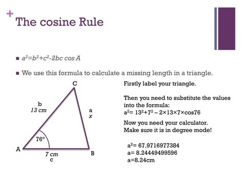 Cosine Formula: Explanation, Definition And Solved Examples, 60% OFF