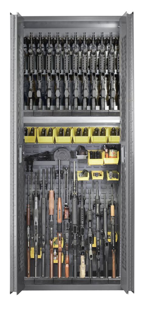 SecureIt Tactical Model 84: 24 Rifle & 24 Handgun Storage Cabinet with ...