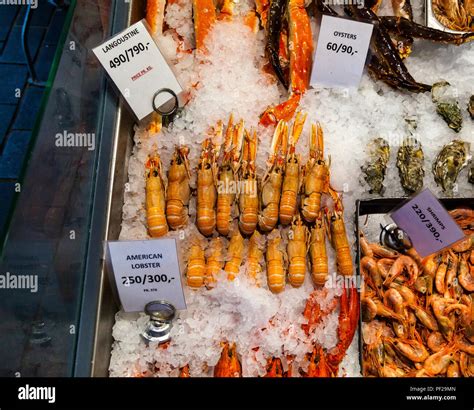 From the fish market in Bergen, Norway. Seafood is very popular with ...