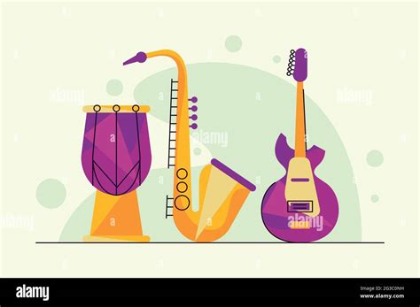 three musical instruments Stock Vector Image & Art - Alamy