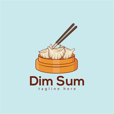 Dim Sum Logo Illustration With Chopsticks In A Bamboo Basket, Hi-Quality Premium Dim Sum Clip ...