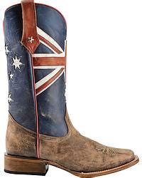 Roper Australian Flag Cowboy Boots - Square Toe - Sheplers