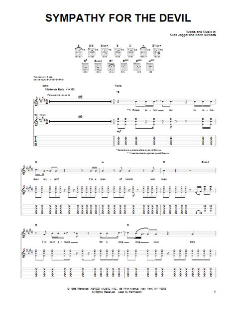 Sympathy For The Devil by Guns N' Roses - Guitar Tab - Guitar Instructor