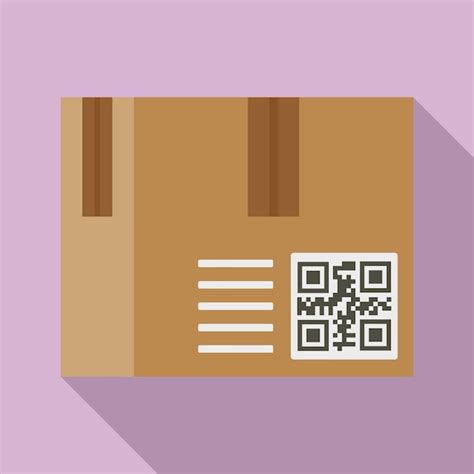 Premium Vector | Parcel qr code icon Flat illustration of parcel qr code vector icon for web design