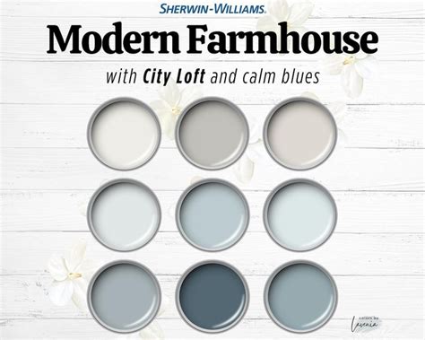 Sherwin Williams Modern Farmhouse Paint Color Palette With City Loft ...