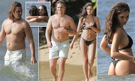 Yellowstone actor Luke Grimes enjoys a beach day with his wife Bianca ...