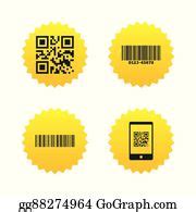 410 Royalty Free Qr Code Icons Scanner Symbol Set Vectors - GoGraph