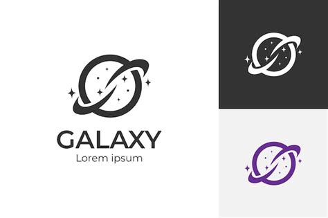 Premium Vector | Galaxy planet logo icon symbol for astronomy logo design