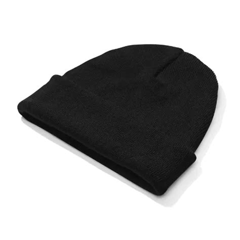 Perspective Black Beanie Mockup