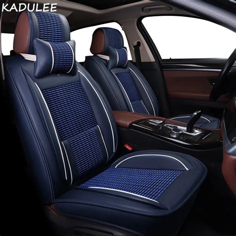 KADULEE ice silk car seat cover for skoda rapid spaceback superb 2 3 ...