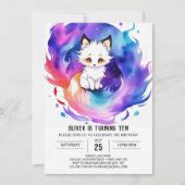 Watercolor Fox Adventure Birthday Invitation | Zazzle